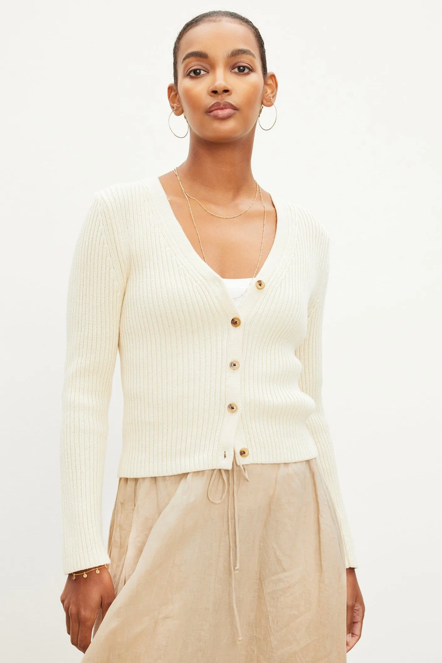 Velvet Hydie Textured Cotton Cardigan
