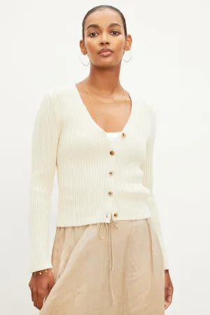 Velvet Hydie Textured Cotton Cardigan