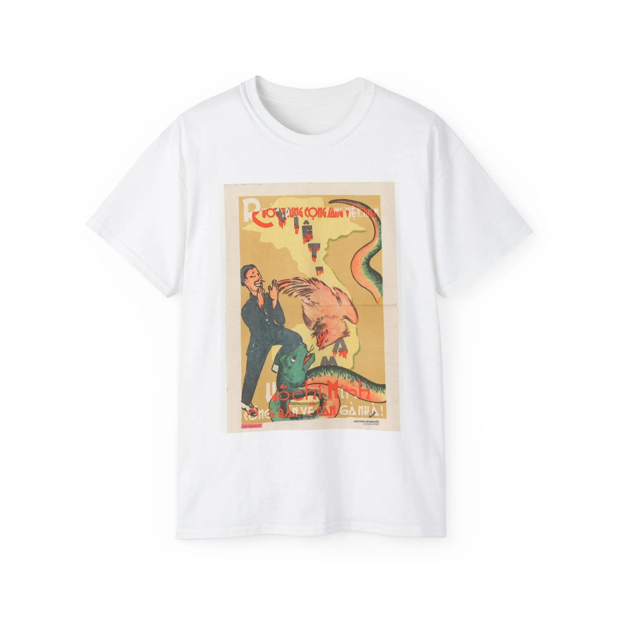 Viet Poster #2, Cold War American Propaganda poster White T-Shirt Gildan 2000 Cotton Unisex