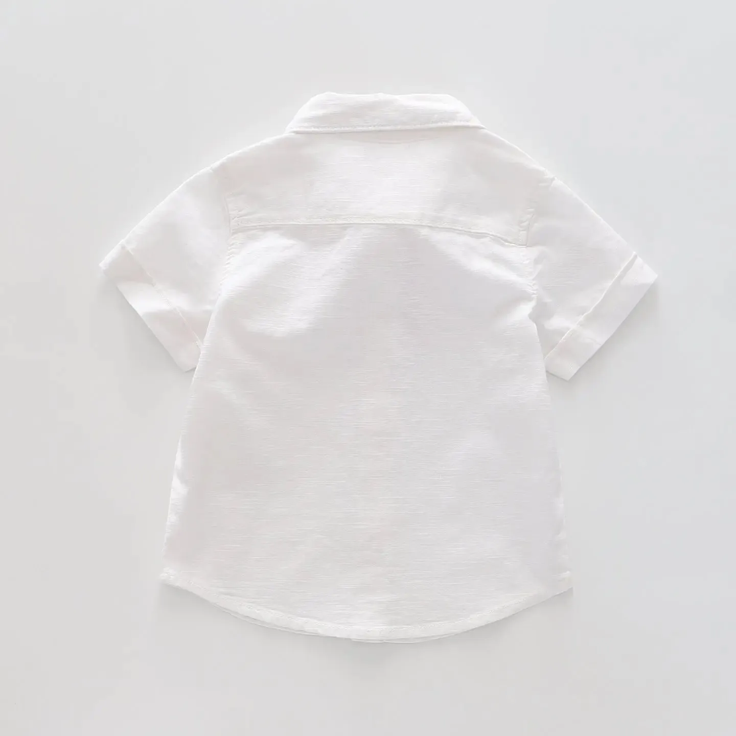 White Cotton Collared Shirt