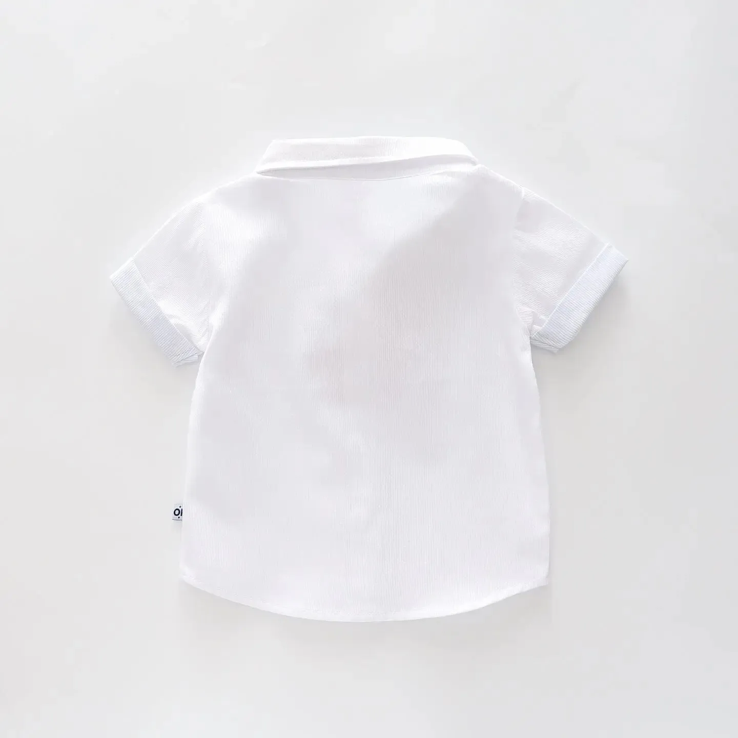 White Woven Collared Shirt