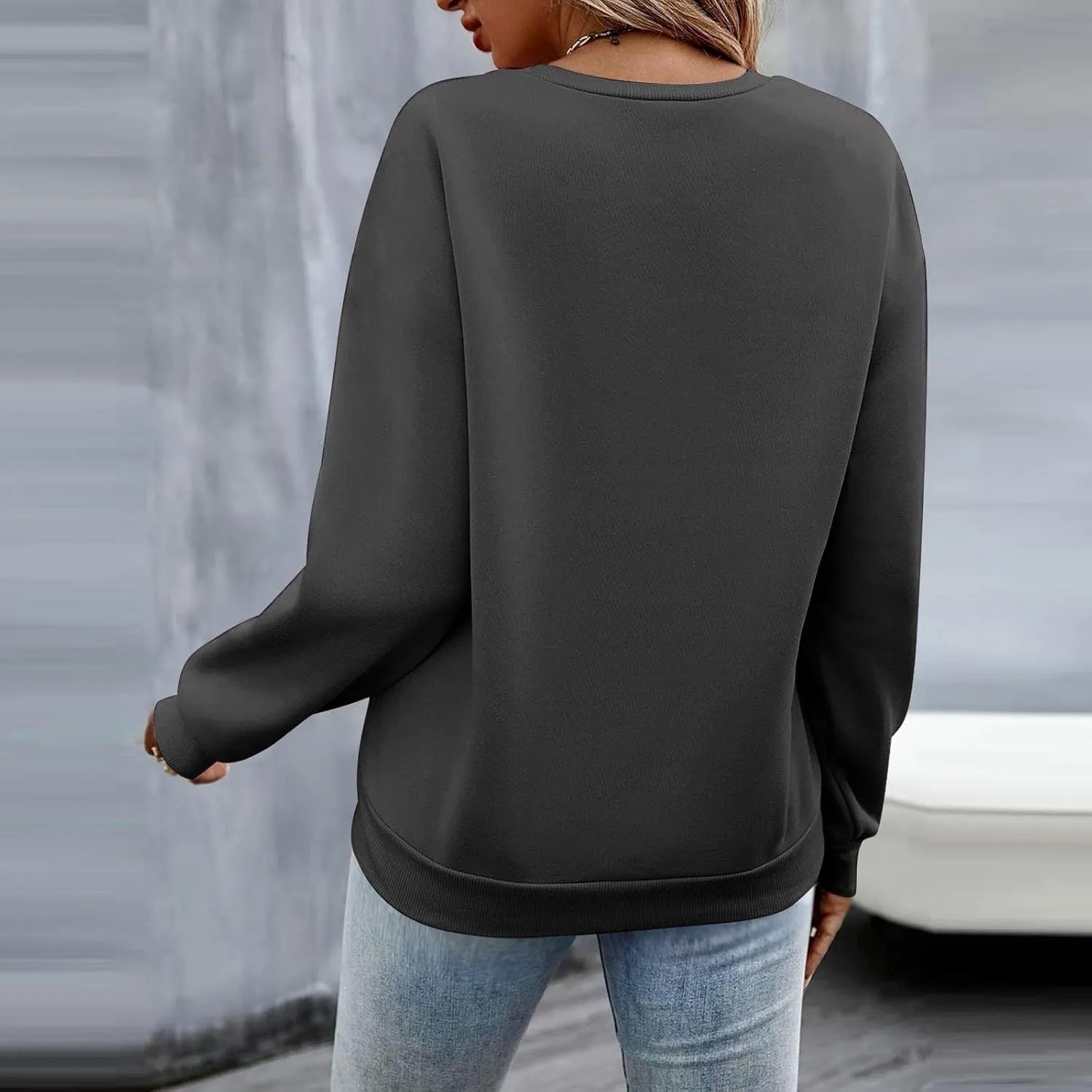 Womens Oversized Sweatshirts Cute Crewneck Long Sleeve Fleece Pullover Tops Winter Outfits Fashion Clothes 2024