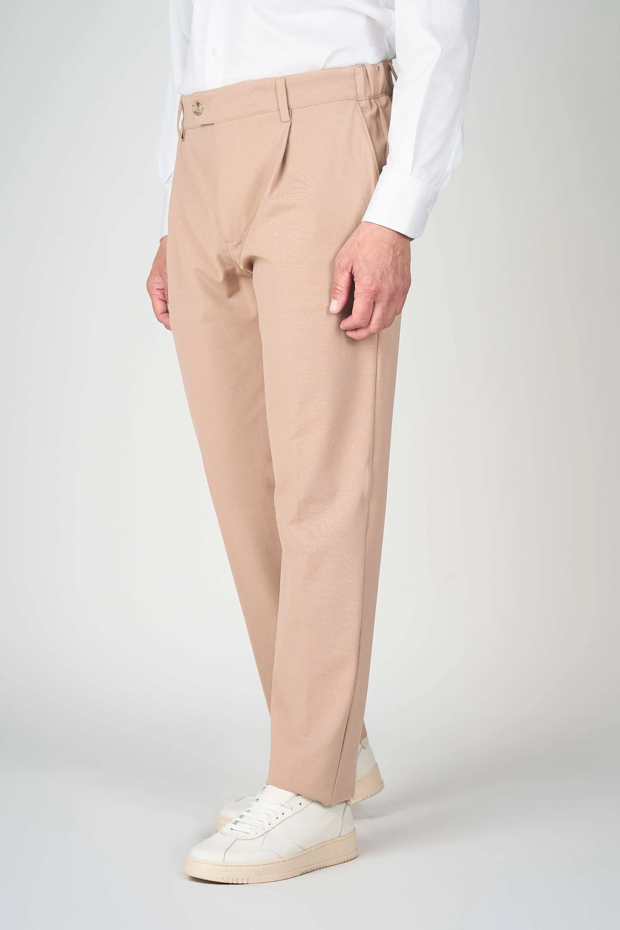 ZMART Single-Pleated Jersey Twill Trousers
