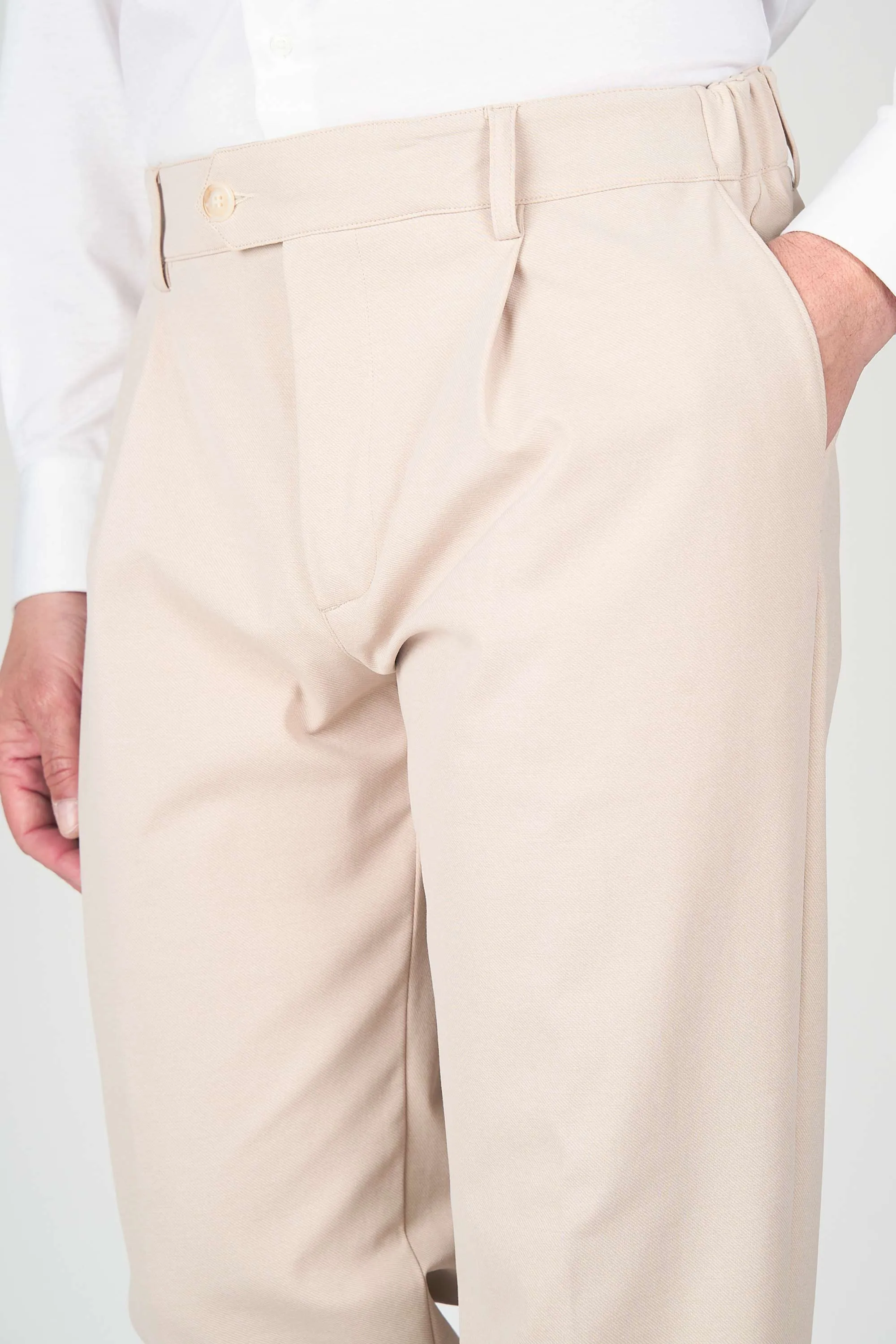 ZMART Single-Pleated Jersey Twill Trousers